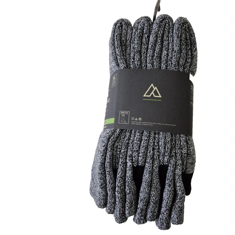 Alpine Design Hiking Socks Mens XL‎ Crew Cushioned 4 Pack Performance Outdoor
